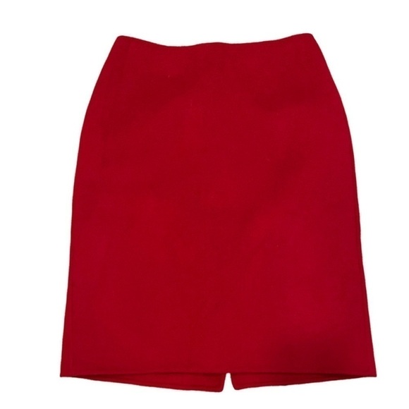 Talbots Wool Blend Classic Red Skirt - Picture 5 of 10